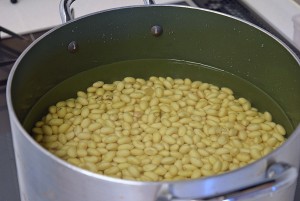 大豆蒸煮