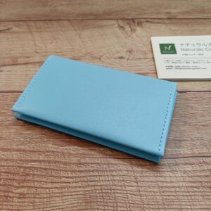 スリムなシンプル名刺入れ　水色